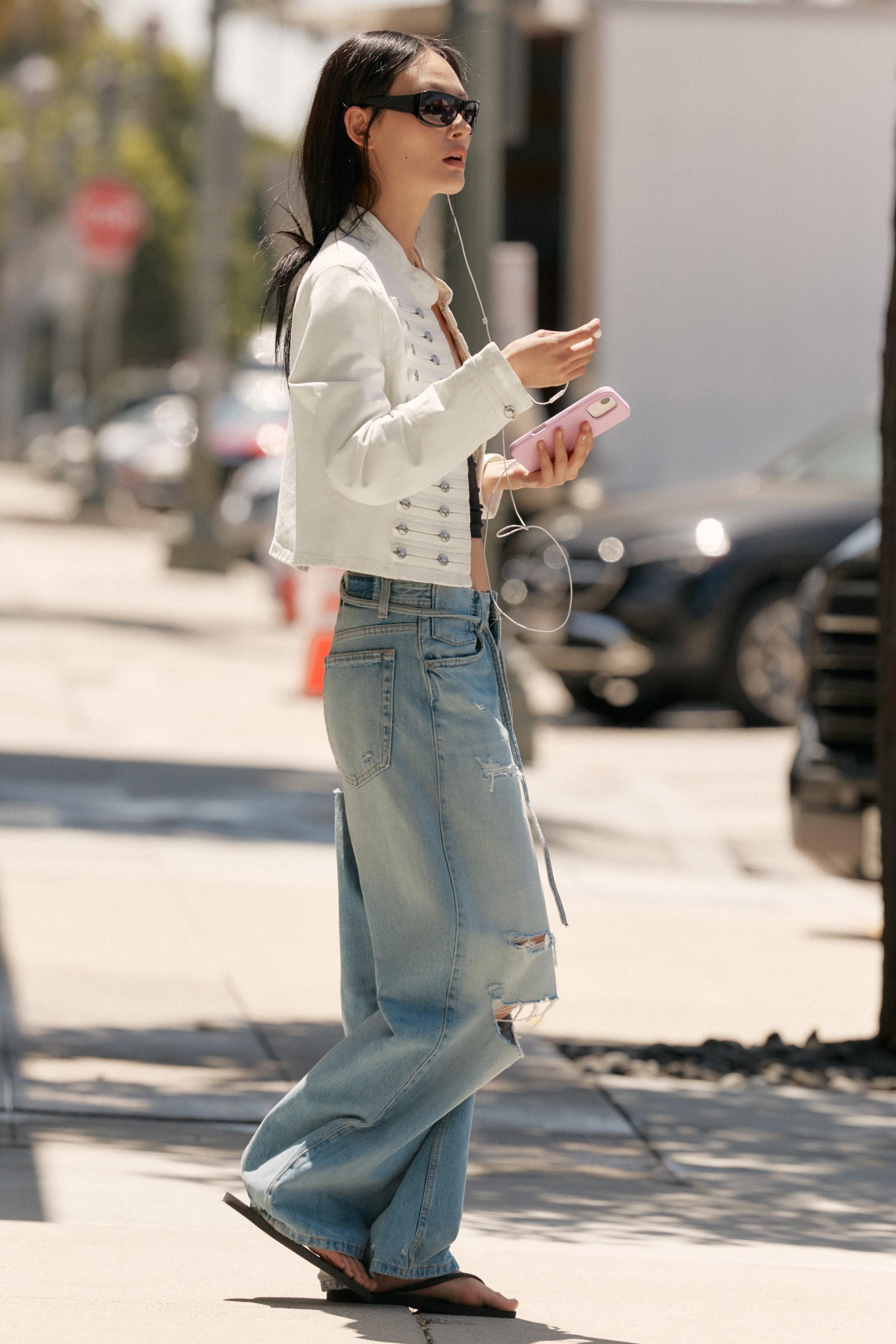 JEAN TRF BAGGY DÉCHIRÉ TAILLE MOYENNE